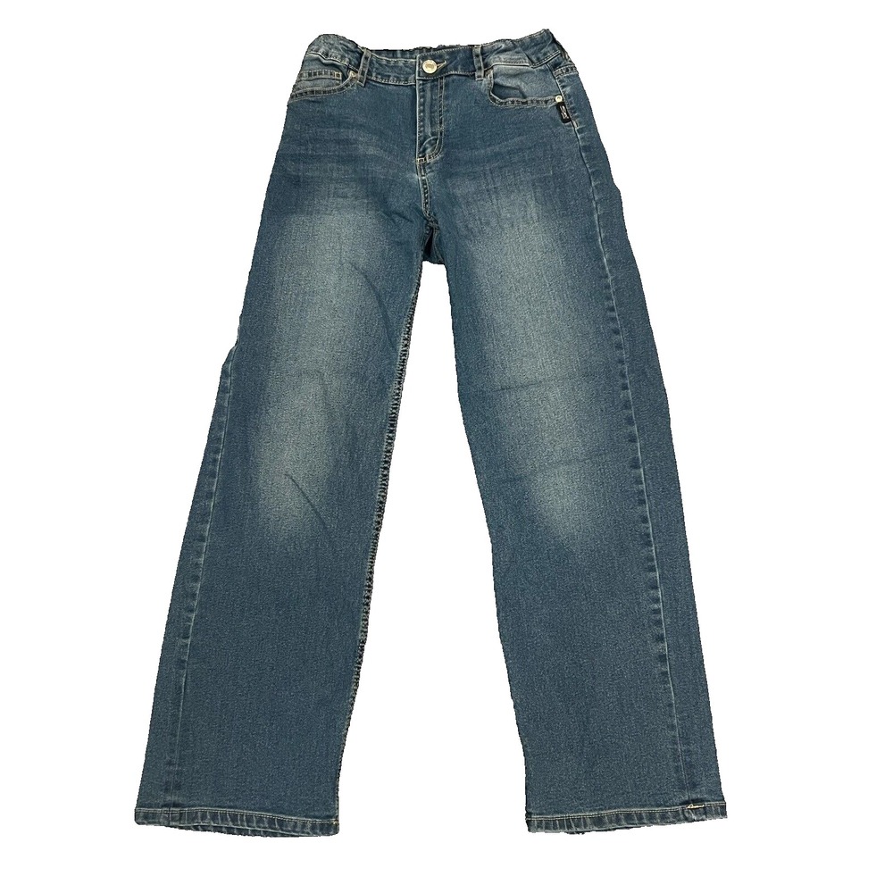 Silver Jeans‎ 14 Cara Adjustable Waist Distressed Straight Leg Girls CLEARANCE